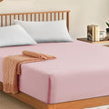 Fitted Sheet 100% Egyptian Cotton 300TC Hotel Quantity 30 cm Fitted Bedsheets (Blush Pink, King)