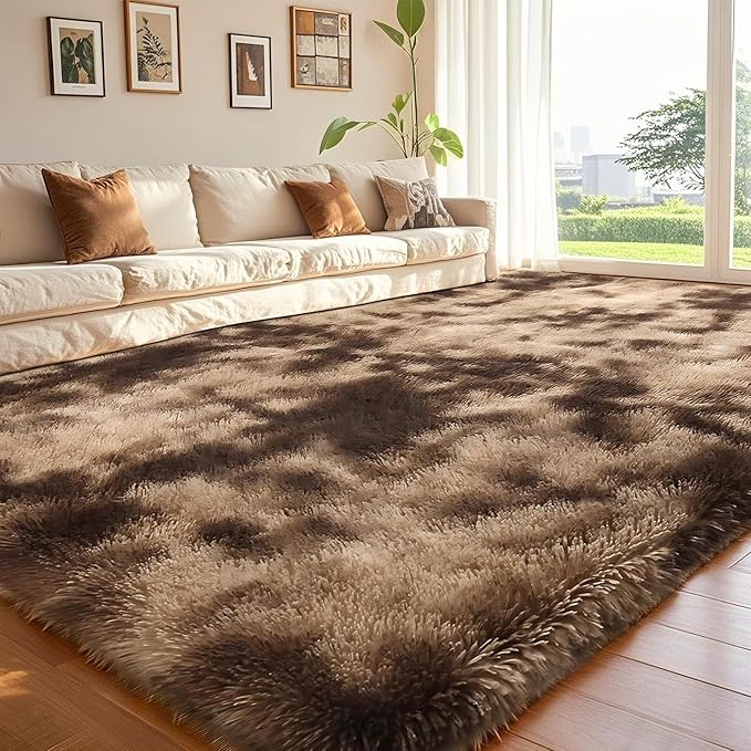 Rugs Living Room - Soft Fluffy Area Rugs for Bedroom - Washable Rug Antiskid Shaggy Carpets - 160x230cm Carpets Suit for Bedroom Dorm Nursery Kids Room Office Lounge Home Decor