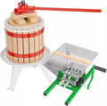 12L Fruit Wine Grape Press and 7L Fruit Mill Manual Juice and Cider Making Set Heavy Duty Fruit Wine and Crusher Bundle for Apple Berry Juice Maker Home Brewing Cider Making Equipment for Kitchen