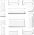 Drawer Organiser Set – Makeup Organiser Tray for Drawers – Clear Cosmetics Container Tray for Bedroom – Utensil Cutlery Set Divider – Kitchen Storage & Organisation – 12pack