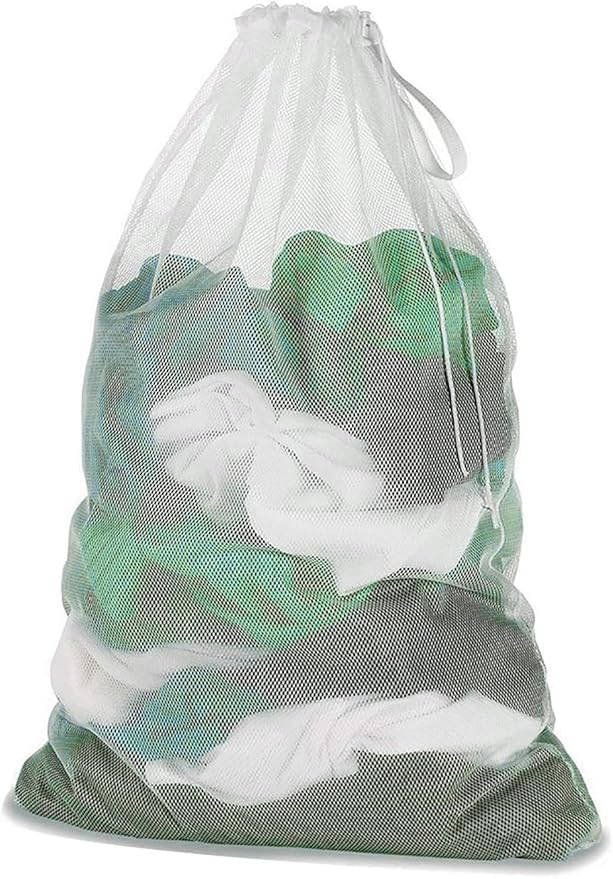 Meowoo 1Pcs Laundry Bags with Drawstring,60×90cm Mesh Laundry Bags for Delicates Heavy Duty Net Washiing Bag for Washing Machine