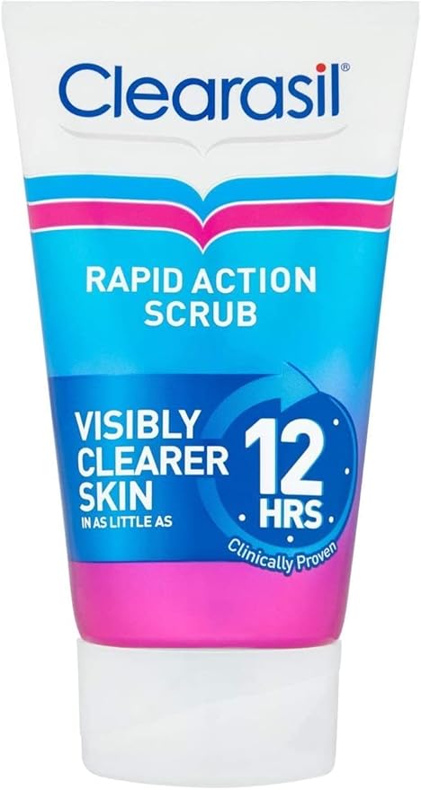 Clearasil Rapid Action Exfoliating Scrub, For Acne Prone Skin, Unclog Pores, Reduces Blackheads, Pimples & Excess Oil, Everyday Spots Prevention, 125 ml(Packaging May Vary)