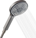 OFFO Shower Head and PVC Hose 1.5m, 6 Modes Handheld Shower Head Large Powerful Boosting Handheld Showerhead for Low Water Pressure ShowerHead,Brushed Black Chrome