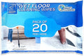 Wet Floor Cleaning Wipes - Wet Wipes for Most Flat Mops Compatible with Flash Mops - Perfect Floor Cleaner for Laminate, Tile, Wood, or Hard Surfaces (1 count (Pack of 20))
