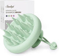 Sndyi Silicone Scalp Massager Shampoo Brush, Scalp Brush for Hair Growth and Head Massage, Scalp Scrubber/Exfoliator for Dandruff Removal, Silicone Hair Scalp Massager, Wet & Dry Use, Fir Green