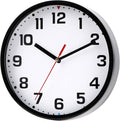 SIN&MI Wall Clock 8.5 Inch Battery Operated Silent Non-ticking Wall Clock Modern Quartz Design Decorative Indoor Kitchen Office Black
