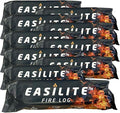 Instant Light Easilite Fire Logs - Pack of 10 Easy Lighting Wood FireLogs. Burns Approx. up to 2 Hours. Perfect for Open Fires, Fire Pits, Wood Stoves and Chimineas