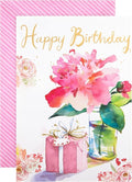 Hallmark Birthday Card - Classic Watercolour Floral Design, Birthday Card Flower