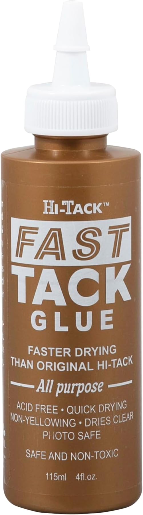 Hi-Tack Fast-Tack Glue 115ml – Quick-Dry Adhesive, Strong Bond, Ideal for Crafting & DIY Projects – Not Suitable for Washing or Dry-Cleaning