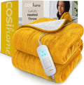 Cosi Home® Luxury Heated Throw - Electric Blanket - Extra Large Heated Blanket, Machine Washable Fleece & Sherpa with Digital Remote, Timer and 10 Heat Settings…