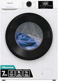 Hisense WF1G7021BW Freestanding 7 KG-Front Load Durable Inverter Washing Machine, Steam Wash-Quick Wash-15 Washing Programs-1200 RPM-White-Energy Rating B[Energy Class B]