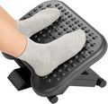 HUANUO Adjustable Under Desk Footrest, Foot Rest for Under Desk at Work with Massage, Foot Stool with 3 Height Position & 30 Degree Tilt Angle Adjustment for Home, Office