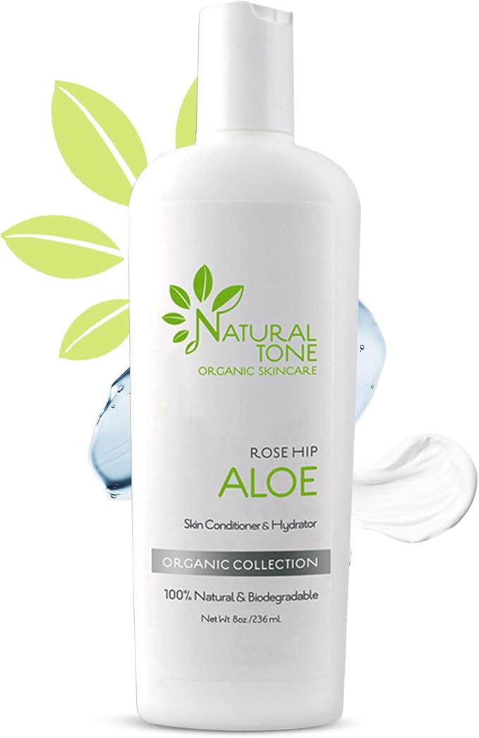 Natural Tone Organic Skincare Rosehip Aloe Lotion Skin Conditioner and Hydrator 236ml