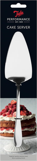 Tala Performance Stainless Steel Cake Server, Serrated Edge for Cutting & Serving Cakes, Pies & Tarts, Premium Mirror Polish Finish, Dishwasher Safe, Metallic Silver