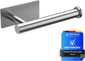 Ibergrif MK34052 Chrome Toilet Roll Holder Wall Mounted, Self Adhesive Toilet Paper Holder for Bathroom & Kitchen, Waterproof, No Drilling