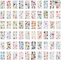 ACWOO Temporary Tattoo for Kids, 60 Sheets Mermaid Animal Dinosaur Cartoon Tattoo Stickers, Waterproof Cartoon Fake Tattoo Stickers Set for Boys Girls Birthday Gift Party Bag Filler