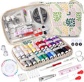 Sewing Kit with Leaf Case, Complete Threads and Needles Set, Basic Sewing Accessories 24Pcs Thread Spool for Adults, DIY, Home, Travel & Emergency – Compact and Portable