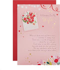 Hallmark Valentines Day Card for Wife, Flowers & Envelope Design, Love Letter, Pink, Red