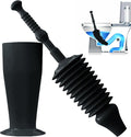 Luigi's World's Best Plunger - Unclogger Tools for Unblocking Toilet - Heavy Duty Plungers with Unique Unblocker Design - Remover Tool to Unblock Toilet Blockage - Black