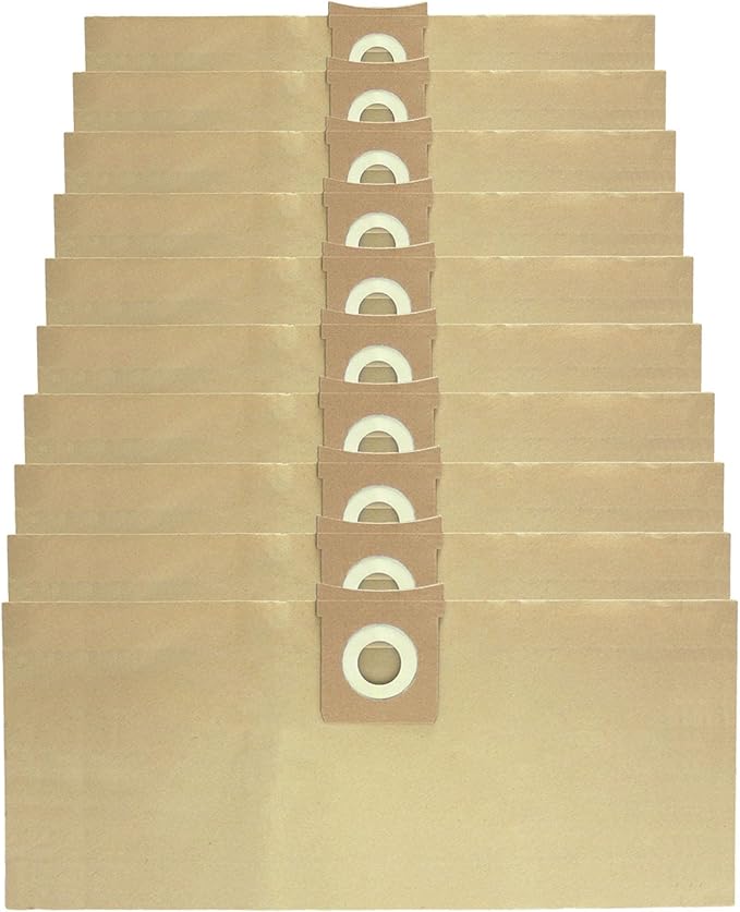 SPARES2GO Strong Dust Bags for Titan 16L 20L 30L 40L Vacuum Cleaners (Pack of 10)