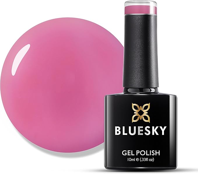Bluesky Gel Nail Polish 10ml, Nom Yen - CM08, Rose Pink Soak-Off Gel Polish For Manicure, Professional, Salon And Home Use, Long Lasting, Chip Resistant, Requires Curing Under UV/LED Lamp
