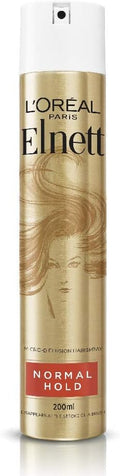 L'Oreal Paris Elnett Extra Strong Hold Hair Spray, gives natural hair movement and shine with no stiffness, stickiness or visible residuefeels clean and ready to restyle, Normal Hold, 200ml