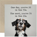 Funny 70th Birthday Cards - '70 in the 20s' Hilarious Age Themed Birthday Greeting Card - Gifts for Men Women - Perfect Birthday Card for Dad Mum Husband WIfe Uncle Aunt