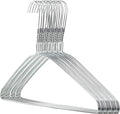 HANGERWORLD 20 Strong 41cm Metal 13 Gauge Silver Galvanised Wire Clothes Garment Trouser Bar Hangers
