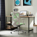 SIHOO M18 Ergonomic Office Chair, Computer Desk Chair with Adjustable Headrest and Lumbar Support, High Back Executive Swivel Chair for Home Office (Morandi green)