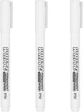 Acrylic Paint Pens, White Pen Set of 3 Glass Paint Markers Fine Tip | Ideal for Wood, Porcelain, Ceramic, Stone, Rock Painting and more