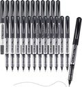 Rollerball Pen, 25 Pack Black Gel Pens 0.7 mm Fine Point Liquid Ink, Quick-Drying Ballpoint Pen for Writing, Journaling, Home Office Stationary Supplies