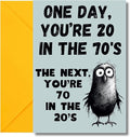 LimaLima 70th Birthday Card For Men & Women Funny 70 In The 20's Design