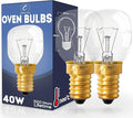 40W Pygmy Oven Bulb – Pack of 2 SES E14 Small Edison Screw – Warm White Incandescent Oven Light Bulb – Heat Resistant Halogen Bulbs