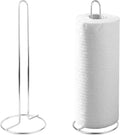 Kitchen Roll Stand Freestanding Chrome Finish - Paper Towel, Tissue Pole Holder, Stainless Steel, Kitchen Dispenser, Blue Roll, Counter Top Organiser, One Size