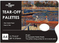 STATIONERY ISLAND A4 Tear Off Palette - 50 Sheets Disposable Palette Paper with Thumb Hole, Paint Palettes Pad for Oil, Acrylic & Watercolour Painting