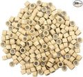 200 Pcs Silicone Lined Micro Rings Links Beads 4.0 mm Hair Beads for Hair Extensions (Blonde)