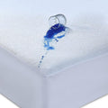 100% Waterproof Mattress Protector Double-30cm Extra Deep Stretch Skirt Non-Noisy Terry Top Fitted Mattress Protector Double Bed Cover(137x190cm)