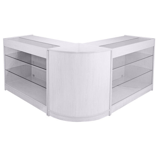 Shop Counter Retail Shelves Storage Display Cabinet Showcase Glass Capricorn