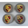 Porsche Wheel Centre Caps - 76mm - Grey