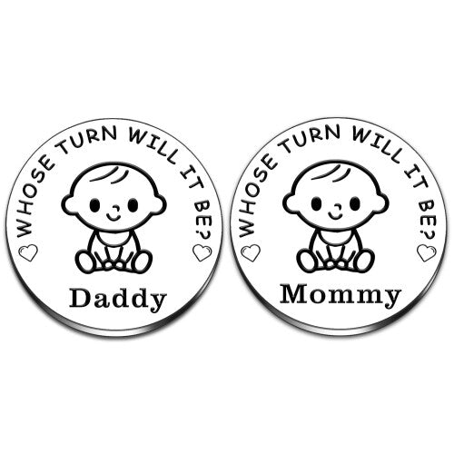 New Baby Gifts New Parents Gifts for Couples New Mom Gifts Funny Decision Coin Double Side New Dad Gifts Mom to Be Gift for First Time Moms