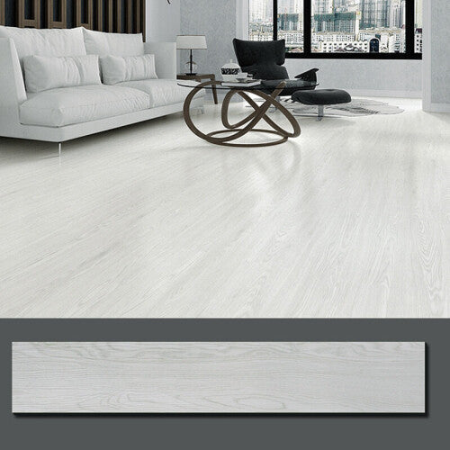 (White Grey) 36Pcs Self-Adhesive PVC Flooring Planks Floorboard Wall Stickers