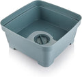 Minky Washing Up Bowl with Sink Plug Strainer, Multipurpose Square Basin, Olivine, 11L, UK Made