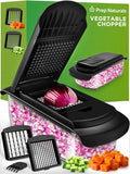 2-in-1 Vegetable Chopper & Cutter - Manual Food Chopper - Veg Veggie Onion Dicer - Salad Chopper - Potato Chipper - Cheese Grater - Kitchen Tools & Gadgets