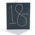 UK Greetings | 18th Birthday Card | Happy Birthday Gifts | Her/Him | Gold Foil Stars Design | With Envelope | 165 x 190 mm