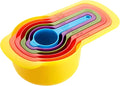 Set of 6 Cup Measurements for Baking, Cup Measurements Set, Colorful Measuring Spoons Set, Re-Usable Cups Measures, Multicolor Space Saving Stackable