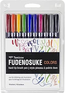Tombow 56429 Fudenosuke Colors Brush Pens, 10-Pack