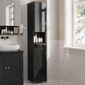 VASAGLE Tall Bathroom Cabinet, Slim Storage Cabinet, Narrow Cupboard, Bathroom Storage Unit, with a Drawer, Adjustable Shelves, 30 x 30 x 170 cm, Ink Black BBC560B01