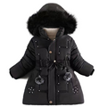 (7-8Years) Kids Girls Winter Jackets Fur Hooded Coats Star UK