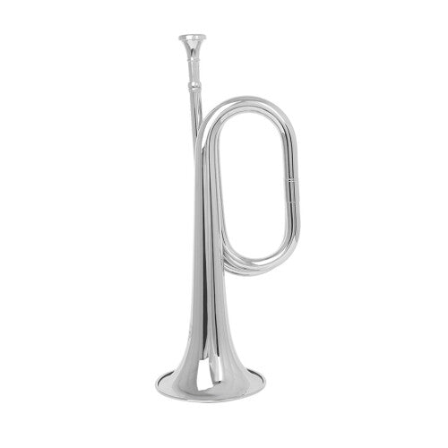 (Silver) Cavalry Trumpet Copper Music Instrument Vocal Toys Horn Beginners