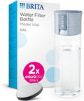 BRITA Water Filter Bottle Light Blue (600ml) incl. 2x MicroDisc Filters - packaging may vary